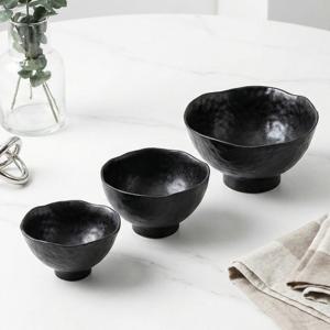 검트리 에르벤 막사발 (블랙) 국산 사발 그릇 헤리티지 도자기 식기