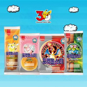 Since1996 포켓몬 띠부씰빵 4종 12봉 (이상해꽃/리자몽/야도란/피카츄)