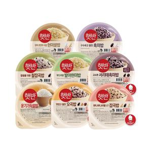 햇반 윤기가득 쌀밥 210g x24개+작은공기 130g x12개 골라담기