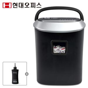 현대오피스 중형 문서세단기 PK-1025CD 실버+오일증정 1회12매 파지함25L
