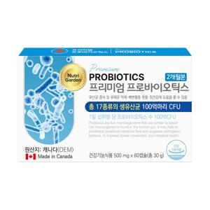 프리미엄 프로바이오틱스 유산균 100억마리 CFU 1박스 60캡슐