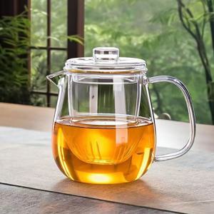 1+1 내열유리 티팟 거름망 유리주전자 티메이커 650ml