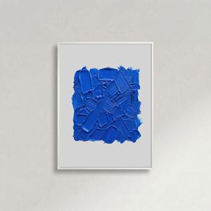 예쁜 그림 액자 유화 입체 텍스쳐 코발트블루 집들이 선물