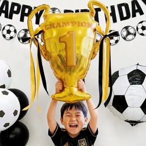 챔피언 트로피 풍선 리본 세트 월드컵 축구 스포츠 생일