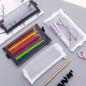 메쉬 망사 파우치 필통 2color
