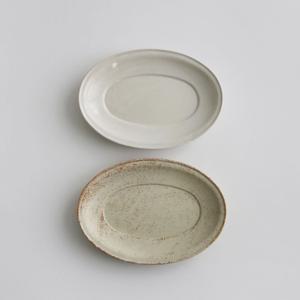 일제 사토 스튜디오 엣지 림 플레이트 타원접시 2color 오발접시 20cm 플레이트