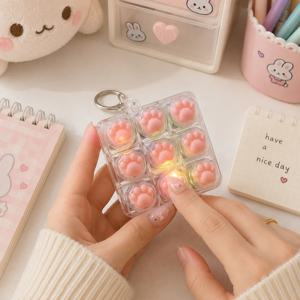 LED 불빛 캣츠 딸깍이 키링 키캡 키보드 클릭터 클리커 피젯토이 열쇠고리