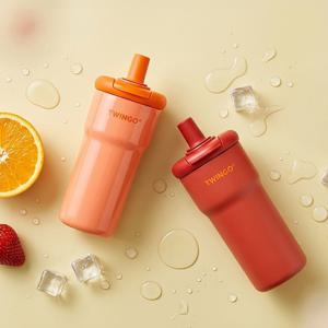 투웨이 스트로우 텀블러 600ml / 직음 빨대 겸용 보온병 보냉병