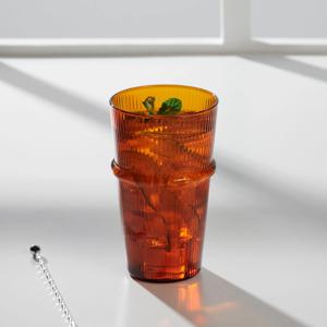 라인 스태킹 내열 유리잔_540ml_엠버