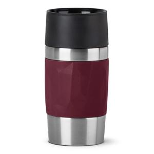 [해외] 트래블 머그 컴팩트 스텐레스&실리콘 300ml 와인레드