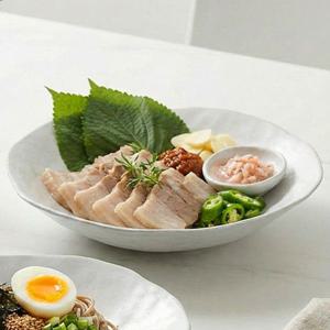 검트리 에르벤 원접시 대 (화이트) 국산 헤리티지 도자기 식기 0083