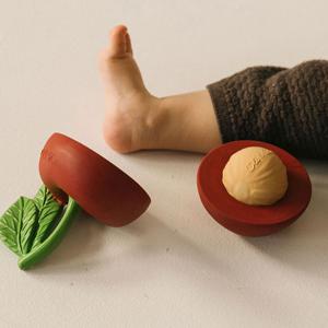 천연소재 치발기 베이비토이 바스토이 - 스태킹볼 체리