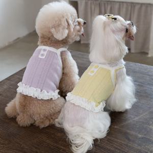마카롱 프릴 나시티 강아지 고양이 데일리룩