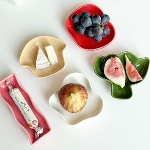 아침 식사 5색 채소 접시 반찬 그릇 치즈 과일 디저트 플레이트 5P 선물세트