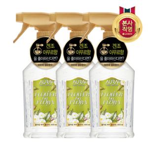 AURA 섬유향수 플라워바이플로라 400ml x 3개