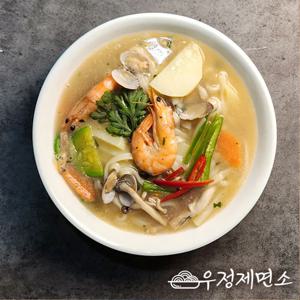 우정제면소 맑은해물맛 칼국수 6인분세트 (생면 1kg+스프 6봉)