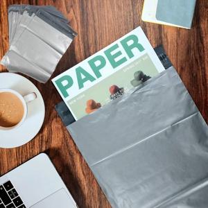 쇼핑몰 접착 포장 택배봉투 의류 포장지 PE 비닐 회색 100p