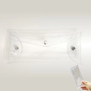 투명 납작 PVC 파우치 마스크 지폐 보관 소품 다용도 케이스