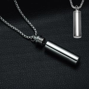 타임캡슐 메모리얼 스틸 펜던트 추억만들기 기념 보관 목걸이