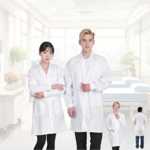 의사가운 약사 영양사 대학생 실습 실험가운 남성 여성 긴팔 면가운