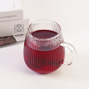 블라썸 내열 강화 유리컵 예쁜 홈카페 머그컵 390ml