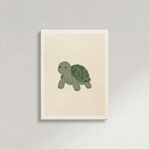 행운 거북이 그림 귀여운 일러스트 명화 캔버스 액자 복