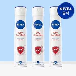 데오드란트 스프레이 드라이콤포트 200ml 3개