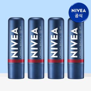 케어 앤 컬러 립밤 딥레드 4.8g 4개