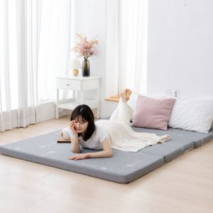 편안한 3단 접이식 매트리스 7cm 토퍼 바닥 수면 매트 (MS/SS/Q)