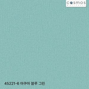 코스모스 앨리스 장폭합지 45221-6 아쿠아 블루 그린 (이월벽지)벽지촌