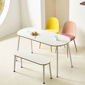 1400 타원형 테이블 화이트 디자인 인테리어 업소용 거실 식탁 1colors