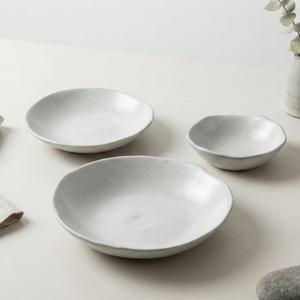 검트리 에르벤 찬기 (화이트) 국산 반찬그릇 원형 반찬접시 헤리티지 도자기 식기