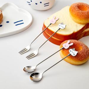 버터패밀리 큐디뽀짝 티포크/티수푼 2p