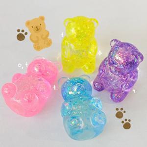 랜덤 글리터 곰돌이 말랑이 스퀴시 슬랑이 쫀득한 스트레스볼 퍼티 슬라임 촉감 꾸덕