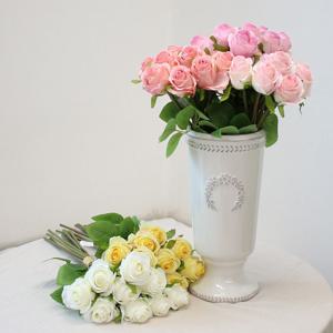 생화같은 빈티지 9송이 장미 번들 감성 인테리어 조화꽃다발 한송이 로즈데이