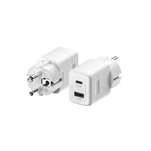 USB PD 25W PPS GaN 접지 듀얼 초고속 미니 충전기 GB252 화이트
