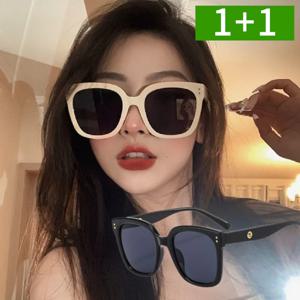 1+1 오버사이즈 패션선글라스 여성 남성 빅 뿔테 썬글라스