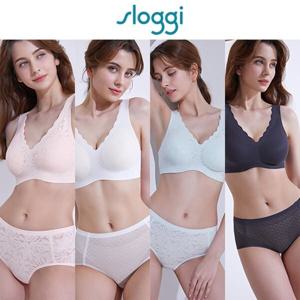 (신세계강남점)슬로기 레이스 프리컷 브라 팬티 세트 4Colors