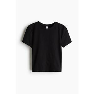 H&M 피티드 티셔츠 블랙 1210630005