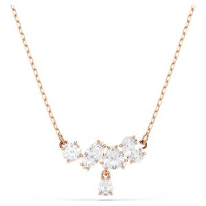 Mesmera 네크리스, 믹스 컷, 화이트, 18K 로즈 골드 피니시