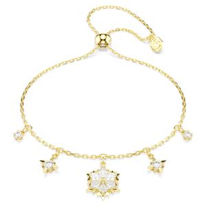Magic 브레이슬릿, 믹스 컷, 눈꽃, 화이트, 18K 골드 피니시