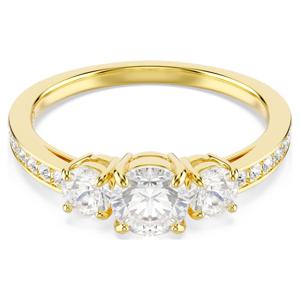 Stilla Attract 링, 라운드 컷, 화이트, 18K 골드 피니시