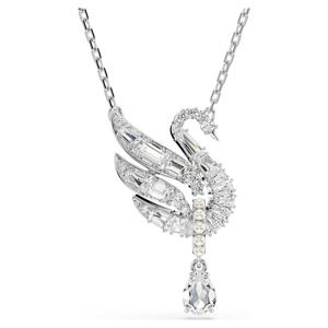 Swan 펜던트, 스완, 화이트, 로듐 플래팅