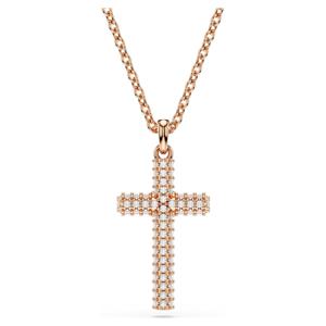 Insigne 펜던트, 십자가, 화이트, 18K 로즈 골드 피니시