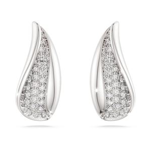 Swarovski Classica 드롭 이어링, 라운드 컷, 화이트, 스털링 실버