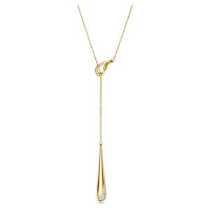 Classica Y 펜던트, 라운드 컷, 화이트, 순은(스털링 실버), 18K 골드 피니시