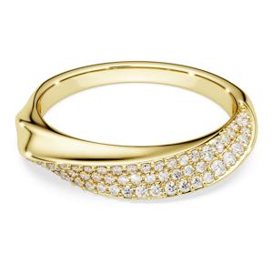 Classica 밴드 링, 라운드 컷, 화이트, 순은(스털링 실버), 18K 골드 피니시