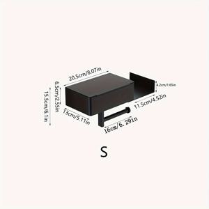 TEMU 스테인리스 스틸 벽걸이 화장지 홀더 & 선반, 플러시 가능한 물티슈 디스펜서 - 내구성 강한 공간절약형 욕실용, 위생적인 롤 & 물티슈 보관, 소형 욕실에 적합한 모던 디자인 (화장지 & 물티슈용)