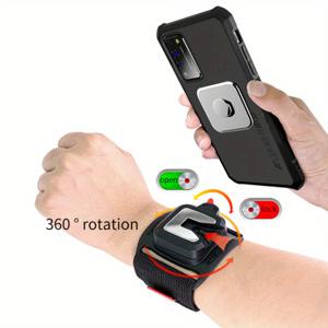 TEMU 360도 회전 손목 밴드 휴대폰 홀더, 분리형 팔 휴대폰 스탠드, 스포츠 팔 휴대폰 고정 장치, 하이킹, 사이클링, 조깅 및 산책에 적합