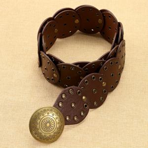 TEMU 빈티지 디스트레스드 소형 원형 케이크 1개, 에스닉 스타일 할로우 아웃 장식, 빈티지 스타일 애호가/스파이시 스타일링 필수품, 벨트 웨이스트밴드, 할로윈/빈티지 파티 무대 하이엔드 의상 필수품, 매우 작은 스플라이스 원형 케이크